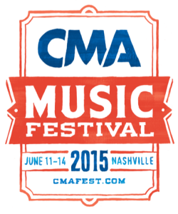 2015 CMA Festival type logo lockup design for CMA Festival in Nashville, Tennessee