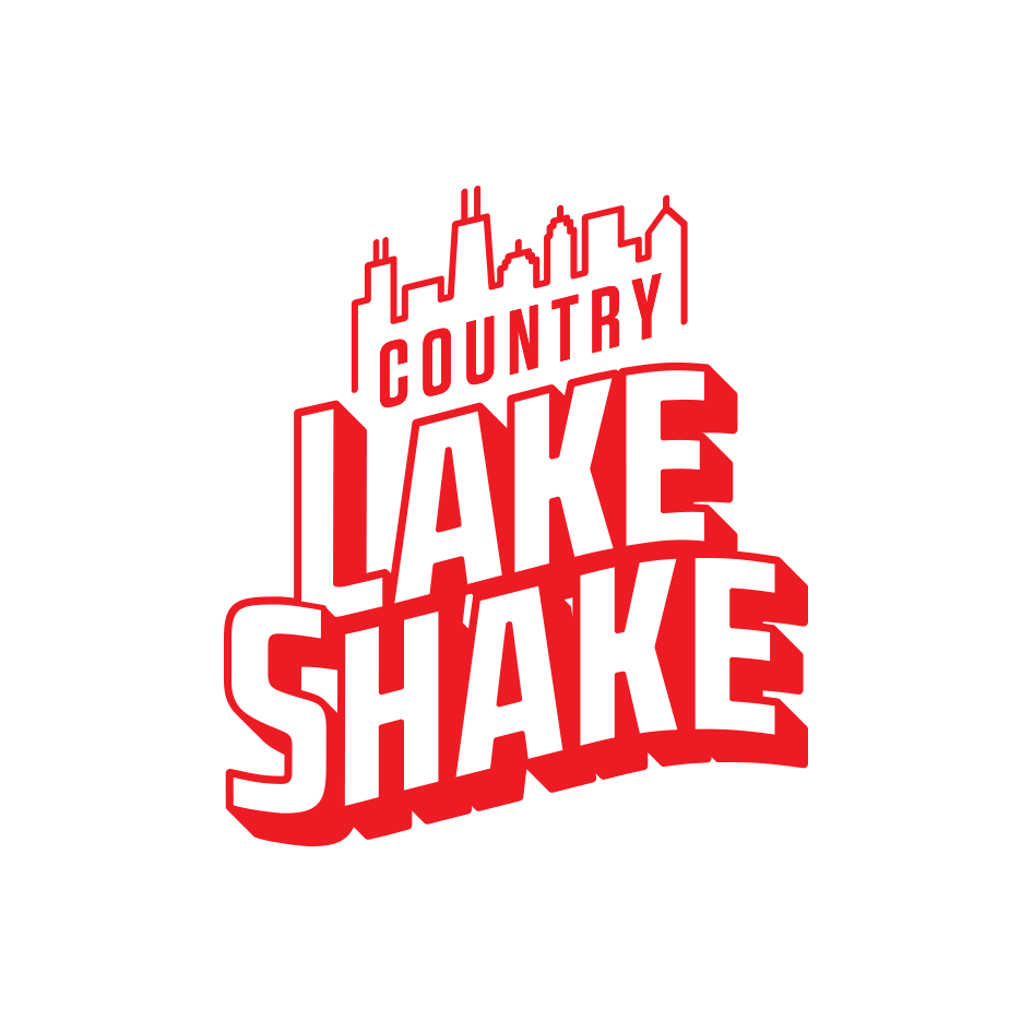 Logo lockup for the Country Lake Shake Music Festival in Chicago, Illinois