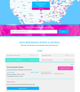 Interactive dates and details for regional dance conventions on goshowstopper.com for Showstopper in Myrtle Beach, South Carolina