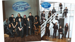 Spread design for American Idol tour book in Los Angeles, California.