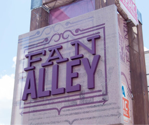 Bike rack cover design of Fan Alley Stage art for CMA Music Festival in Nashville, Tennessee