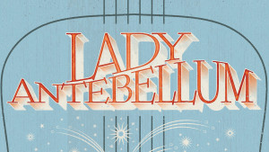 Detail image of custom typography for Lady Antebellum poster design