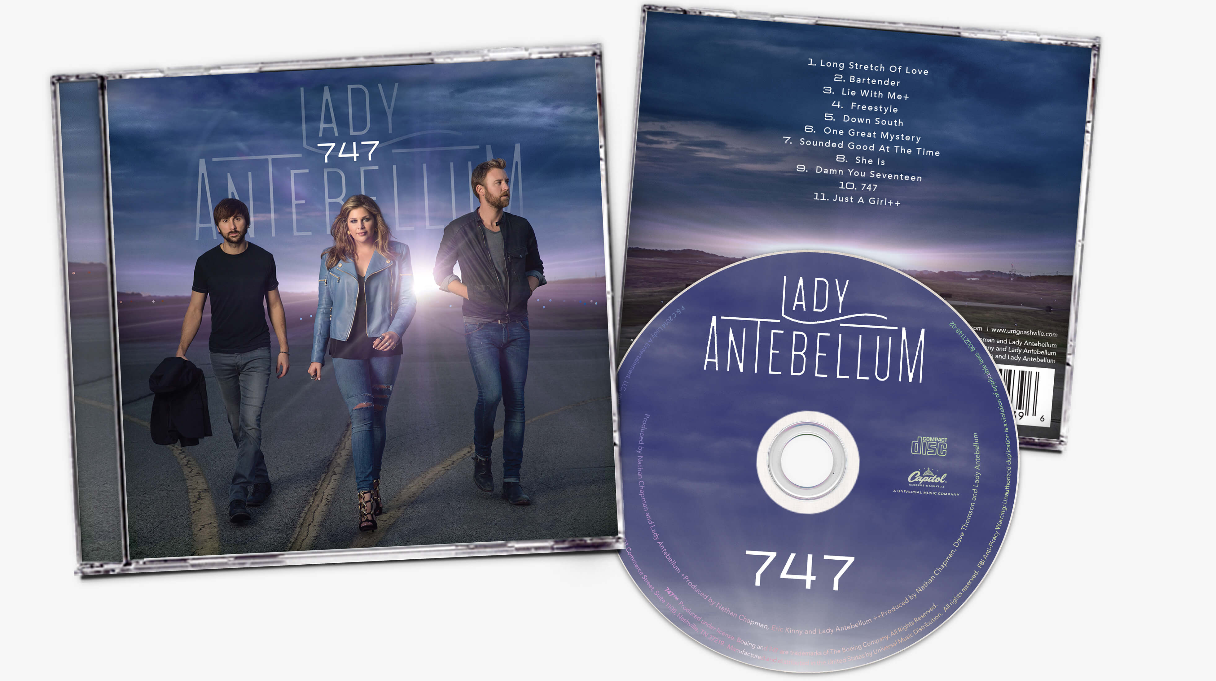 Album packaging design including cover, back cover and CD disk for Lady Antebellum 747