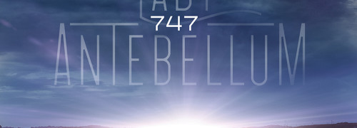 Logo for 747 album and treated background runway image for Lady Antebellum