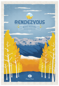 Design for show poster for Rendezvous Music Festival in Beaver Creek, Colorado by St8mnt