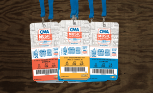 2015 mockup of CMA Music Festival ticket design in Nashville, Tennessee