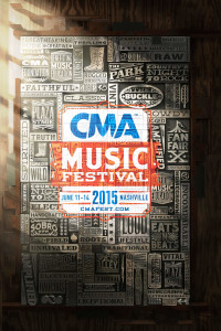 2015 CMA Music Festival key art with festival logo overlay on 3d rendered stage logos