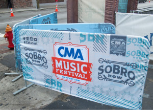 Bike Rack cover of SOBRO Row stage graphics for CMA Music Festival
