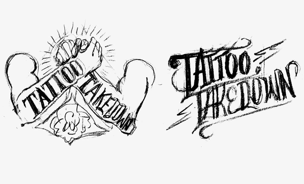 Working logo options 3 and 4 for Tattoo Titans TV program on CMT