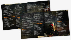Forever interior lyrics pages design for Aaron Lewis