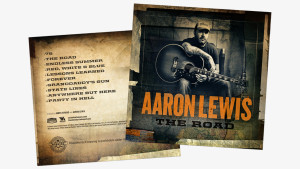 Album cover front and back packaging design for Aaron Lewis The Road