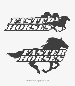 Different logo treatment options for Michigan's own Faster Horses Country Music Festival by St8mnt in Nashville TN