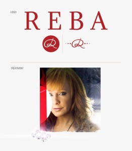 Reba.com website logo usage and photo image treatment for Starstruck Management Group in Nashville, Tennessee