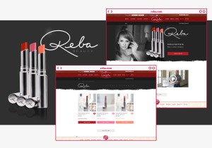 Website design for Reba Beauty page on reba.com for Starstruck Management Group in Nashville, Tennessee