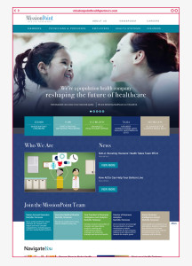 Mission Point Health Partners website homepage design