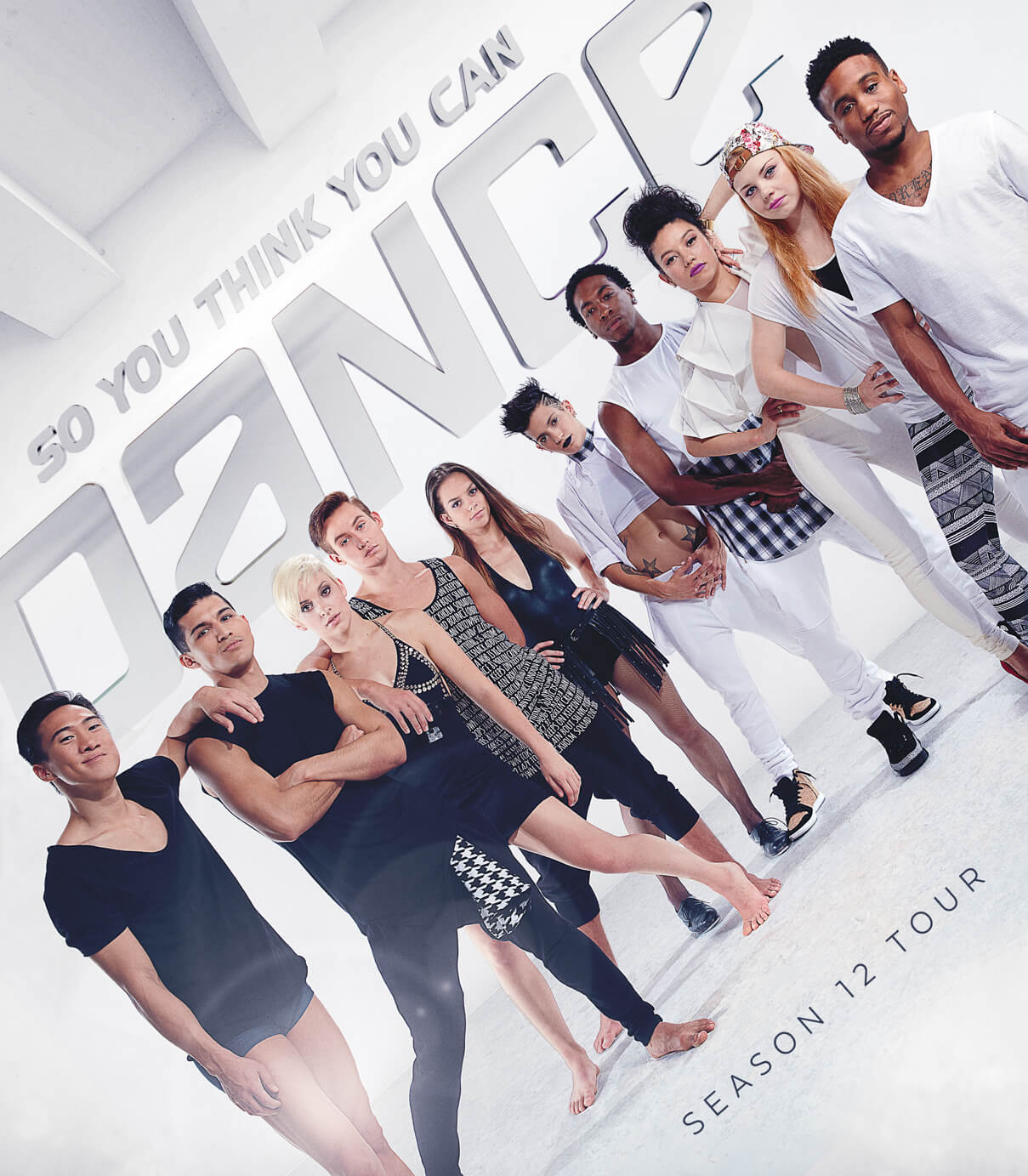 Front cover design in the 2015 tour book for Season 12 of So You Think You Can Dance TV program which aired on Fox