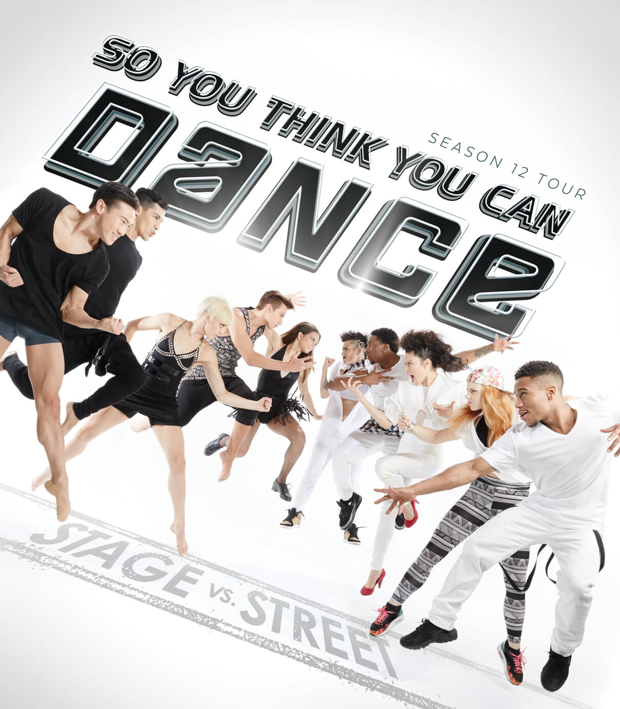Back cover publication design in the 2015 tour book for Season 12 of So You Think You Can Dance TV program which aired on Fox