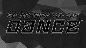 So You Think You Can Dance logo on grey geometric triangle concrete background for So You Think You Can Dance TV Show Aired on Fox Television Network