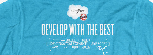 Detail image of Develop With the Best t shirt for Salesforce in San Francisco, California