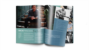 Nick Fradiani tour book spread for 2015 American Idol that broadcasts on Fox