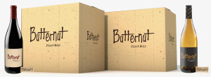 Packaging design for Butternut Pinot Noir and Sauvignon Blanc box and bottle labels for BNA Wine Group, Napa, California