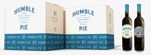 Box and bottle packaging of Humble Pie wine for BNA Wine Group, Napa, California