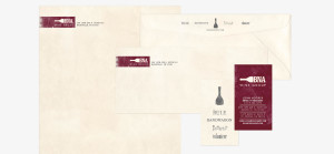 Corporate stationery including business cards, envelopes and letterhead for BNA Wine Group, Napa, California