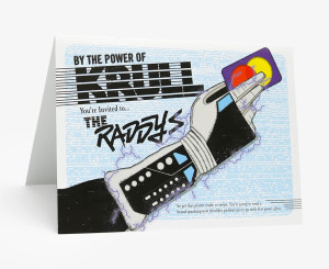 Printed Power of Krull illustrated typographic invitation for the 51st Nashville Addy Awards in Tennessee
