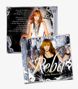 Front and back cover CD packaging for All The Woman I Am by Reba McEntire for Starstruck Management Group in Nashville, Tennessee