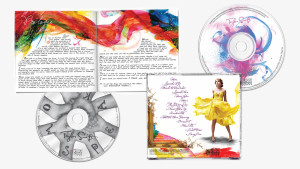 Inside album spread, CD, and back cover design of Taylor Swift Speak Now album