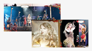 Inside spread of live photos for Taylor Swift live Red DVD
