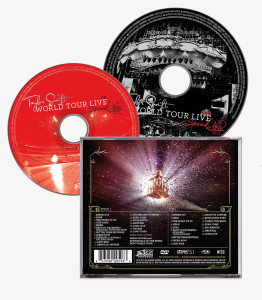 CD and back cover design for Taylor Swift Speak Now World Tour Live CD and DVD album