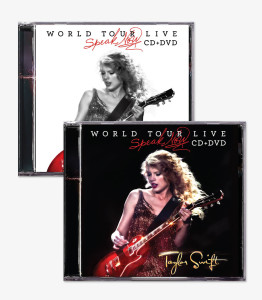 Album cover design for and case mockup for Taylor Swift World Tour Speak Now Live CD and DVD