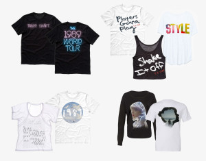The 1989 World Tour t shirts including World Tour, Players Gonna Play, Shake It Off, Style multicolor, Shake Shake Shake, 1989 seagulls circle and style music video t shirt designs for Taylor Swift