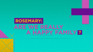 Rosemary Are We Really a Happy Family Mod Quilt still frame from Silver Springs, MD based TLC's TV Show My Five Wives designed by Nashville's ST8MNT employing a color palette of royal purple, turquoise, golden yello and thistle pink quilted textiles