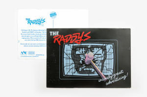 Nashville Addy Awards Raddys theme postcard with 80s advertising references