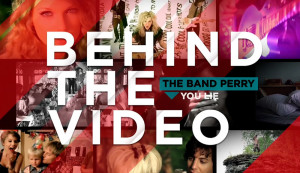 Title Card from Knoxville, TN based Great American Country's Behind the Video The Band Perry designed and animated by Nashville's ST8MNT employing angled masks, Taylor Swift, Steel Magnolia and a brady bunch filmstrip 3x3 lockup