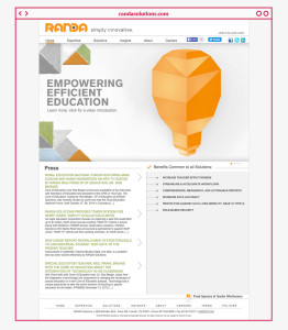 Website design homepage for Randa Solutions