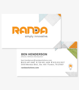 Business cards design for Randa Solutions