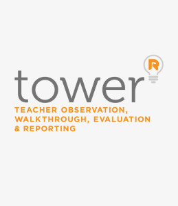 Logo for Randa tower, an acronym that stands for teacher observation, walkthrough, evaluation and reporting