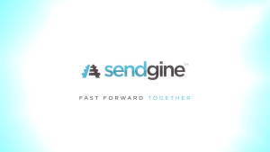 End Tag from Indianapolis, IN based Sendgines's Train of Thought brand explainer web promo video designed and animated by Nashville's ST8MNT employing bright exposure vignette and logo with Fast Forward Together tagline
