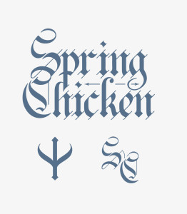 Logo type monogram and emblem for Spring Chicken Sauvignon Blanc