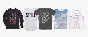 Lyric and branding element short sleeve shirts and tank top for Taylor Swift 1989 album