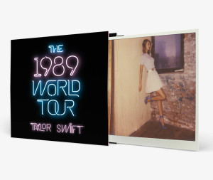 Taylor Swift ithograph instant photo collector's print collection with case design featuring neon typography for the 1989 World Tour