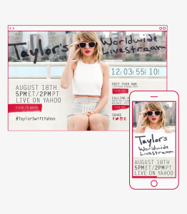 Respnosive contest webpage design for taylorswift.com with branding elements for Taylor Swift and her 1989 album