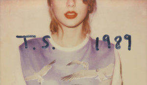 Polaroid photo of Taylor Swift with sharpie branding elements for her 1989 Album packaging design
