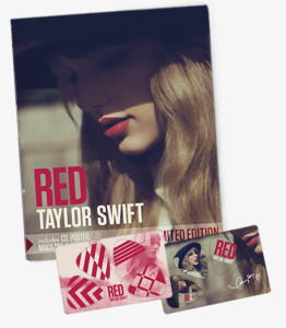 Red magazine cover design for Taylor Swift in Nashville, Tennessee