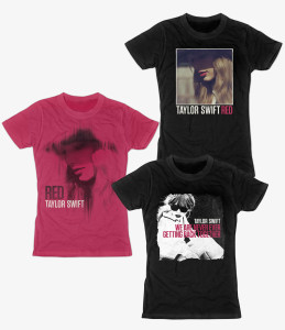 T-shirt designs 1 for the Red tour for Taylor Swift in Nashville, Tennessee