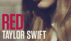 Detail image of Red typography and photo for Taylor Swift