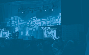 Raddys Addy Awards Nashville blue treated image of event speaker